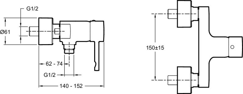 Смеситель для душа  Jacob Delafon CUFF E45533-CP