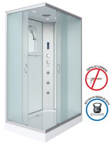 Душевая кабина Niagara NG-43295-14QF с гидромассажем 120x90см серебро/матовое