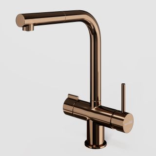 Смеситель для кухни WasserKRAFT A8997 с выдвижной лейкой розовое золото