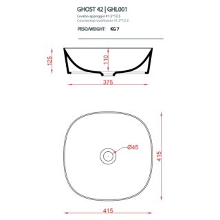 Раковина ArtCeram Ghost GHL001 01 00 белая 41 см Раковина ArtCeram Ghost GHL001 01 00 белая 41 см