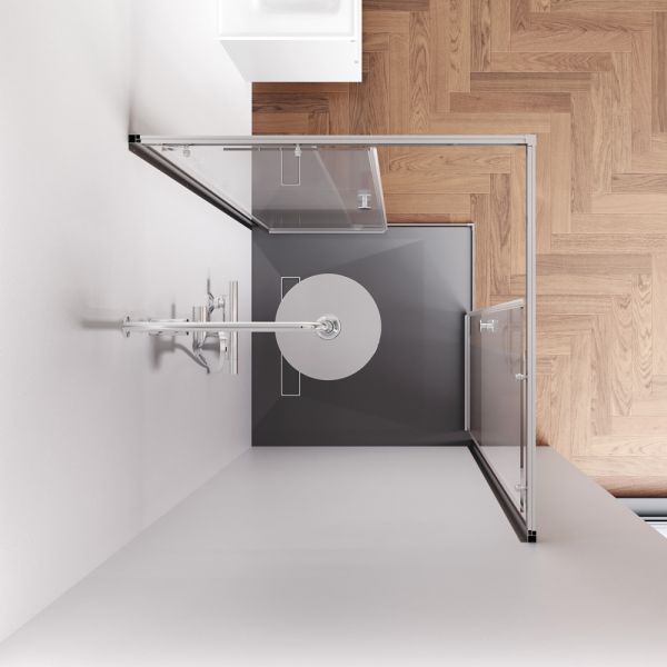 Душевой уголок Am.Pm X-joy W94G-403-9090-МТ1К 90x90 см без поддона хром матовый