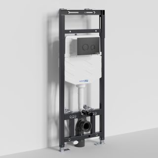 Система инсталляции для унитазов WasserKRAFT Alme 15TLT.010.ME.MB01 с кнопкой смыва