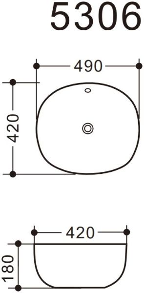 Раковина Art&Max 49см белый AM5306-W Раковина Art&Max 49см белый AM5306-W