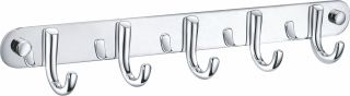 Вешалка с пятью крючками для ванной Wonzon & Woghand WW-9384-5 хром Вешалка с пятью крючками для ванной Wonzon & Woghand WW-9384-5 хром