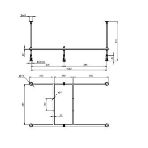Каркас для ванны Am.Pm W00A-120-070W-R 120 см