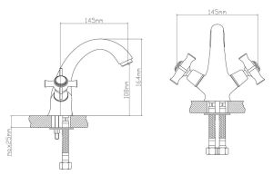 Смеситель для раковины BOOU BA5341-1-B723 хром