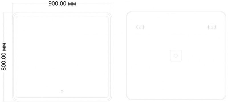 Зеркало с подсветкой Art&Max Vita 90x80см AM-Vit-900-800-DS-F