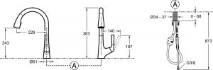 Смеситель для кухни Jacob Delafon MALLECO E562-CP