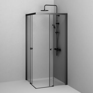 Душевой уголок Am.Pm X-joy W94G-403-9090-BТ1К 90x90 см без поддона чёрный матовый Душевой уголок Am.Pm X-joy W94G-403-9090-BТ1К 90x90 см без поддона чёрный матовый