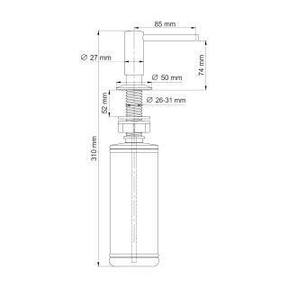 Дозатор WasserKRAFT K-75991 золото