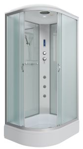 Душевая кабина Niagara NG-33094-14RF с гидромассажем 100x90см серебро/матовое
