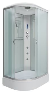 Душевая кабина Niagara NG-33094-14RF с гидромассажем 100x90см серебро/матовое