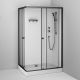 Душевая кабина Am.Pm X-Joy W94C-403-12090BT профиль мат.черный стекло прозрачное