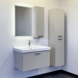 Пенал подвесной Comforty Касабланка  00-00017851 серый шелк 35 см