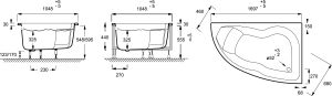 Акриловая ванна Jacob Delafon MICROMEGA DUO E60220RU-00 170 x 105 правосторонняя