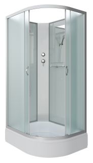 Душевая кабина Niagara NG-33084-14LBK 100x80см серебро/матовое