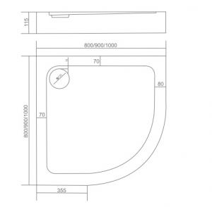 Акриловый поддон для душа Good Door Раунд R 100x100