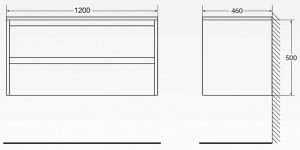 Тумба под раковину BelBagno подвесная 120x50см Rovere Tabacco KRAFT-1200-2C-SO-RT