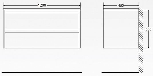 Тумба под раковину BelBagno подвесная 120x50см Rovere Tabacco KRAFT-1200-2C-SO-RT Тумба под раковину BelBagno подвесная 120x50см Rovere Tabacco KRAFT-1200-2C-SO-RT