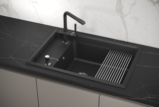 Мойка кухонная Granula Kitchen Space 7305, ЧЁРНЫЙ Мойка кухонная Granula Kitchen Space 7305, ЧЁРНЫЙ