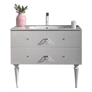 Тумба под раковину Armadi Art Vallessi Avangarde Piazza 80см белый/хром 841-080-WCR