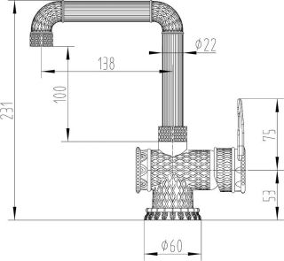 Смеситель для раковины  ZORG Antic A 419 U-BR LOFT Смеситель для раковины  ZORG Antic A 419 U-BR LOFT