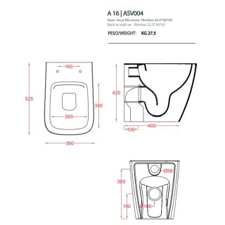 Унитаз Artceram A16 ASV004 05 00 белый Унитаз Artceram A16 ASV004 05 00 белый