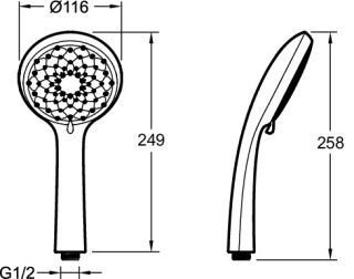 Душевая лейка Jacob Delafon AWAKEN E72421RU-CP