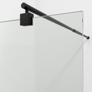 Душевая перегородка WasserKRAFT Rur 30W40MB 120 см профиль чёрный стекло прозрачное