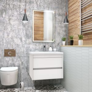 Подвесная тумба под раковину Art&Max Family 75см белый глянцевый Family-750-2C-SO-BL
