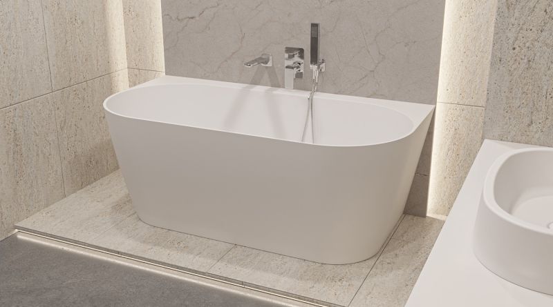 Ванна из искусственного камня Whitecross Pearl B 0215.155078.200 155x78см белый матовый