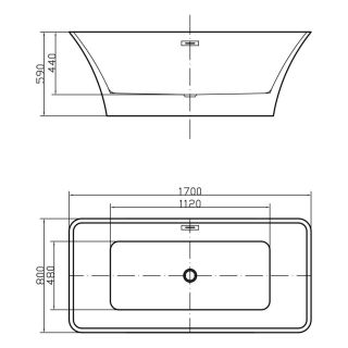 Акриловая ванна Swedbe Vita 8833 170x80см белый Акриловая ванна Swedbe Vita 8833 170x80см белый