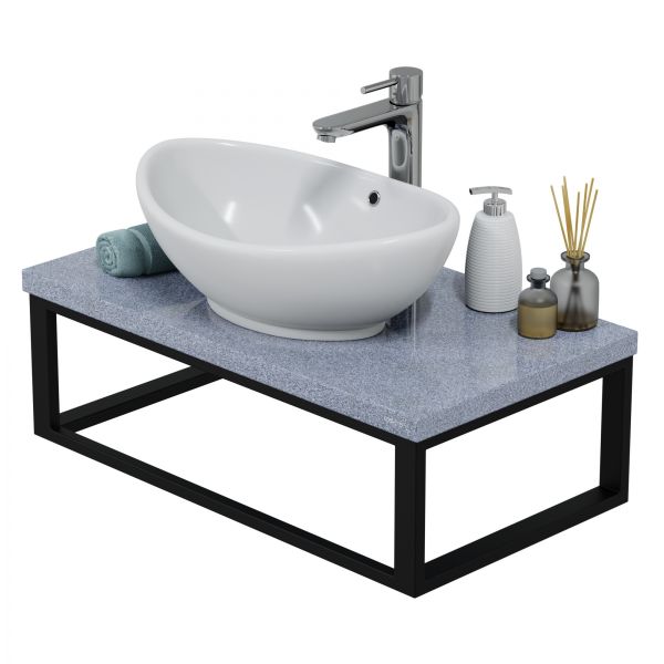 Столешница Санта 900154 80 см серый