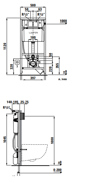Система инсталляции для унитазов Laufen installation system 50х14 см 8.9466.1.000.000.1 Система инсталляции для унитазов Laufen installation system 50х14 см 8.9466.1.000.000.1