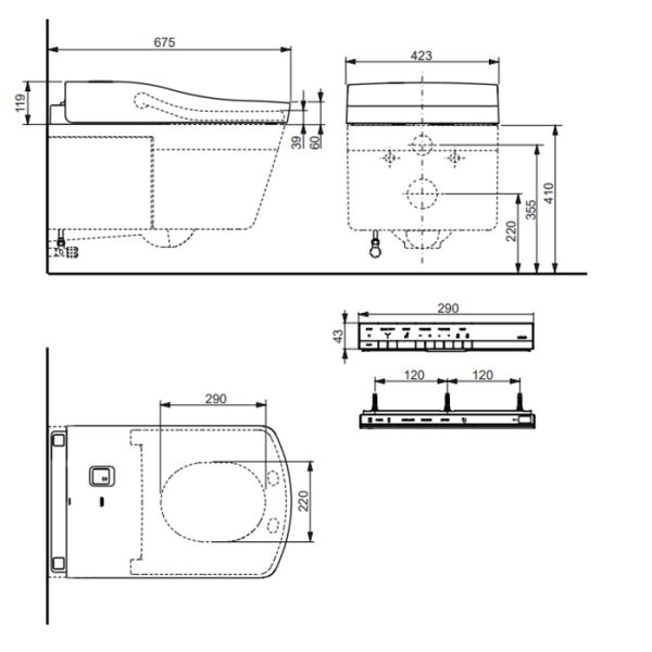 Электронный подвесной унитаз TOTO Neorest AC CW996PVD#NW1 безободковый белый