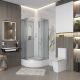 Душевая кабина Niagara NG-3302-14BK 100x100см серебро/матовое