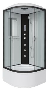 Душевая кабина Niagara NG-6707-14F с гидромассажем 80x80см чёрный/прозрачное