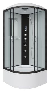 Душевая кабина Niagara NG-6707-14F с гидромассажем 80x80см чёрный/прозрачное Душевая кабина Niagara NG-6707-14F с гидромассажем 80x80см чёрный/прозрачное