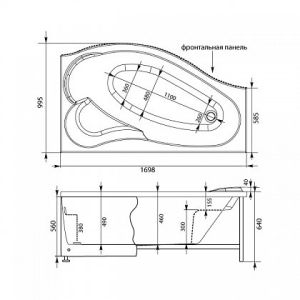 Панель фронтальная Aquanet Palma 170 R