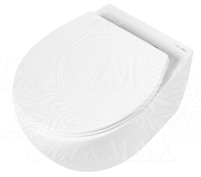 Подвесной унитаз Art&Max Elegant безободковый белый AM9316CHR