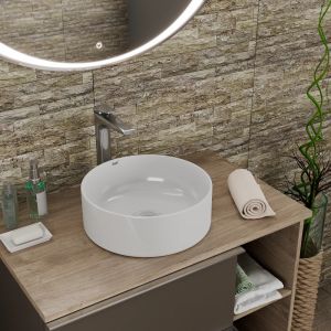 Раковина накладная D&K Matrix DT1391516 35см белый