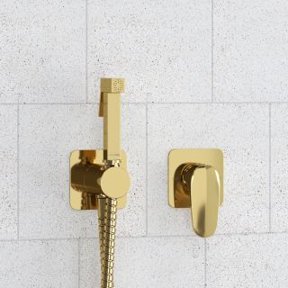 Гигиенический душ со смесителем WasserKRAFT A2151.280.238.216 золото