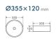Раковина накладная D&K Matrix DT1391504 35см розовый матовый