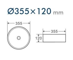Раковина накладная D&K Matrix DT1391512 35см светло-зелёный