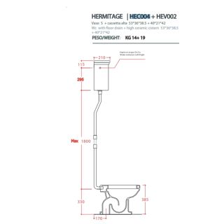 Унитаз  Artceram HERMITAGE HEV003 01 00  белый Унитаз  Artceram HERMITAGE HEV003 01 00  белый