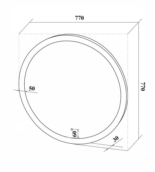Зеркало RUNO с подсветкой D770 Руан Led (00-00001291) Зеркало RUNO с подсветкой D770 Руан Led (00-00001291)