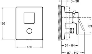 Смеситель Jacob Delafon STRAYT E98633-CP  встраиваемый Смеситель Jacob Delafon STRAYT E98633-CP  встраиваемый