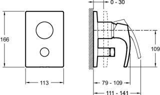 Смеситель Jacob Delafon SYMBOL E98724-CP встраиваемый Смеситель Jacob Delafon SYMBOL E98724-CP встраиваемый