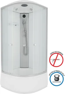 Душевая кабина Niagara Eco E80/40/MT 80x80 см профиль хром стекло матовое
