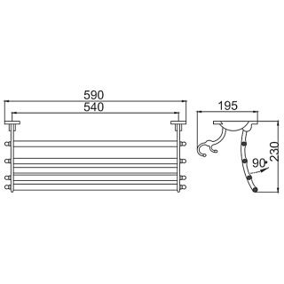Полка для полотенец  Frap F807 хром